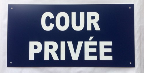 Plaque panneau cour privée - plaque,,