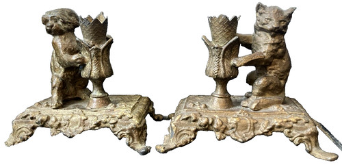 Ancienne paire chandeliers - paire,