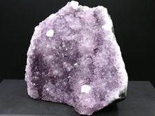 GÉODE D'AMÉTHYSTE + CALCITE - RIO GRANDE DO SUL, BRÉSIL - 10,5 x 12 cm - 965 g