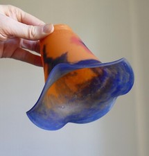 Tulipe art Nouveau / déco grande corolle pâte de verre  Muller Frères Lunéville