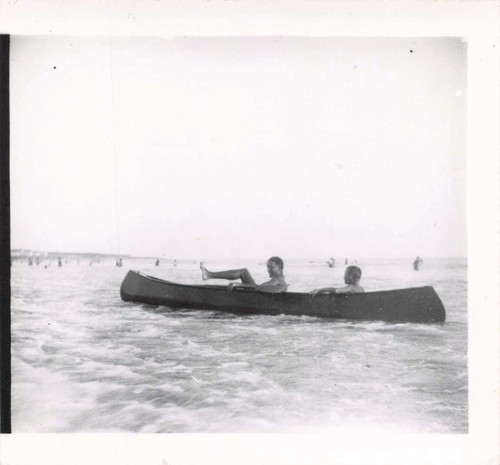 Ancienne photographie canoe - ancienne,