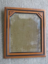 Ancien grand miroir en bois