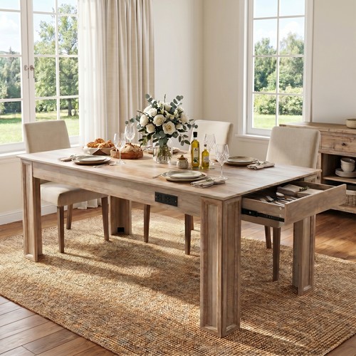 Farmhouse dining table usb - farmhouse,