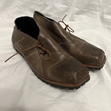 Cydwoq Women's 41 Shoes Leather Casual Shoe Loafer Lace Up Brown