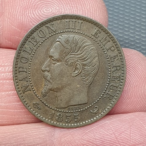 Centimes 1855 ancre 37 - 1855, w