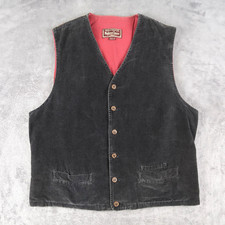 Vintage 90s Marlboro Classic Black Vest Size Europe 52 France 44 Buckle Back