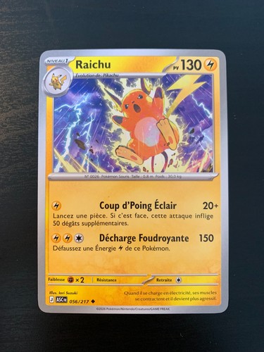 Carte pokémon unco raichu - unco,