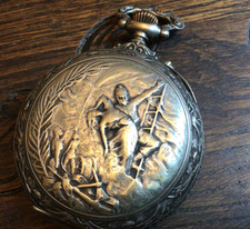 ´´ Les soldats du feu  système ROSKOPF ´ montre gousset à restaurer 1910