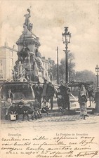 Postcard BELGIUM / BRUSSELS / THE FOUNTAIN OF BROUCKERE / STAMP ON THE REVERSE