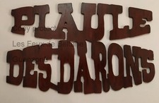 Plaque de porte chambre parents PIAULE DES DARONS  chantournage pièce unique