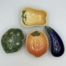 Williams Sonoma Jardin Potager Collection Serving Bowls Pumpkin Eggplant