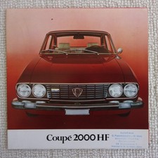 LANCIA 2000 COUPE HF orig 1972 Large Size Sales Brochure - It/Fr/Ger/Eng Text