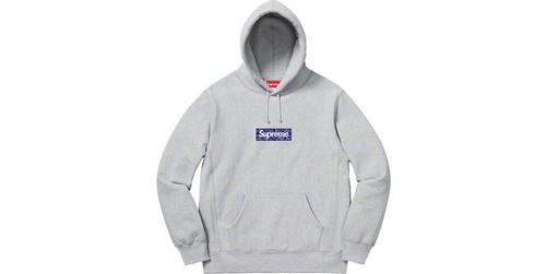 Supreme box logo hoodie grey - box,