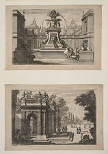 Jean Lepautre * (1618 - 1682) - 2 etchings from the suite Caves and Fountains