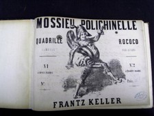 PARTITIONS MUSIQUE/ALBUM RELIE POUR PIANO-THÈMES VARIES AVEC 8 LITHOS ORIGINALES