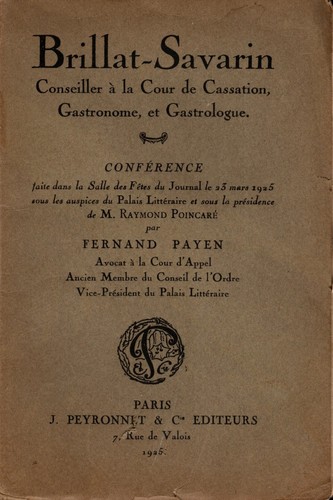 Fernand payen brillat - , brillat-savarin