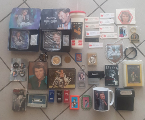 Hallyday médailles briquet - hallyday,