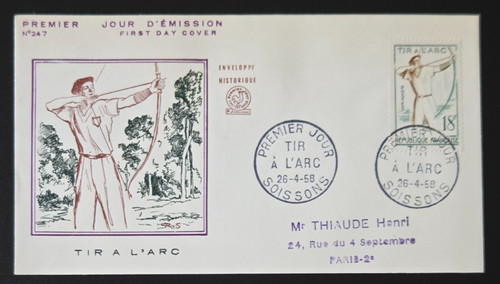Enveloppe 247 fdc 1er - n°,