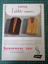 1304 Beautiful Advertising circa 1960 Sono Phone 254 Hearing Device Back TWA