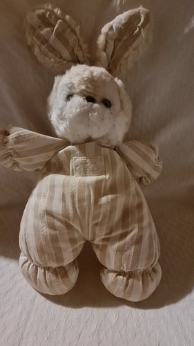 Doudou peluche lapin beige