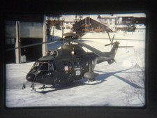 Super Puma T-313 (nhr) Swiss Air Force Davos 2001 Kodachrome 64 slide