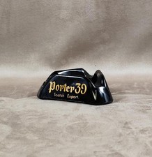 Vintage 1980s Porter 39 Scotch Glass Advertising Ashtray Made in France