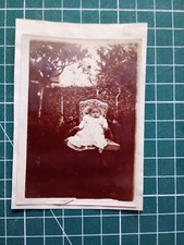 az221 albuminated photo circa 1920 child baby garden chair