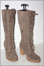 UGG Bottes  Talons Daim Marron Taupe Doublées Cuir T 39 TBE