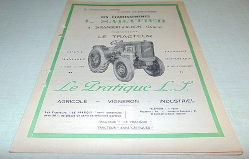 Prospectus brochure tracteur - brochure,