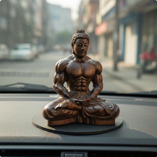 Statue bouddha sculptée - statue,