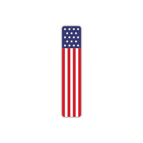 American flag demetal sign - american,