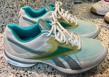 REEBOK EASYTONE SNEAKER SIZE 7/37.5 WHITE/AQUA WOMEN ATHLETIC SHOE REEINSPIRE II