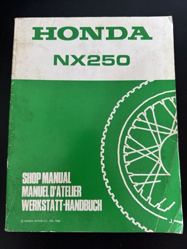 Manuel atelier honda 250 - atelier,