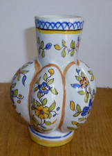 Ancien vase faïence de Desvres - Fourmaintraux forme "coloquinte" peu courante