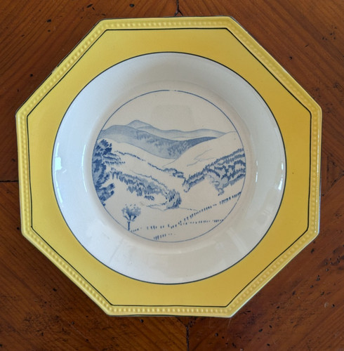 Assiette creuse octogonale