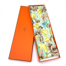 Auth Hermes Carré 90 l’ARBRE de SOiE Green x Multicolor Silk Scarf W/B BA100069