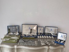 SUPERBE MENAGERE EN METAL ARGENTE CHRISTOFLE MODELE MALMAISON 103 PIECES