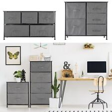 Armoire de rangement en tissu 2/4/5 tiroirs cadre en acier gris noir ML-DESIGN®