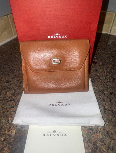 Delvaux brown folding wallet - folding,