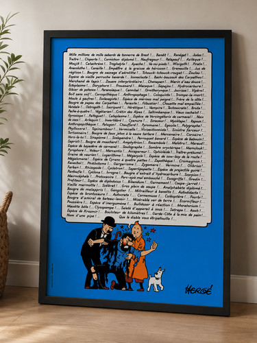 Magnifique cadre tintin - magnifique, 20*30