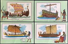 TINTIN 4 Chromos Voir et Savoir La Marine Origines à 1700 Série 1 Bon état