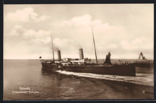Carte postale ostende bateau - carte,