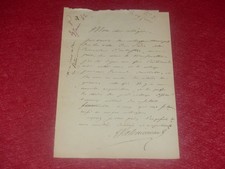 [COLLEC. AD. THIERS] RARE AUTOGRAPH SIGN Ca 1840 PROF. ACHILLE VALENCIENNES