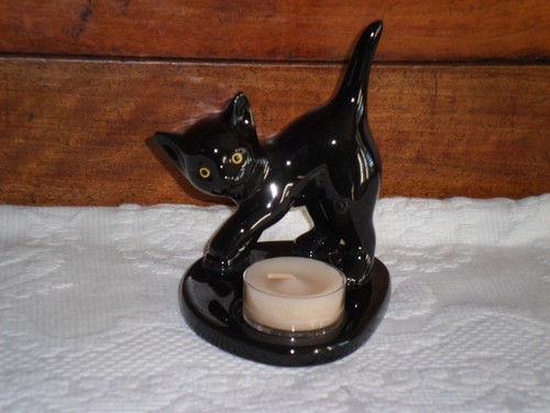 Vintage céramique chat porte - vintage, céramique,chat,porte