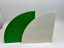 MCM Modern Design White & Green Fermalibro 4910 Bookends Giotto Stoppino Kartell
