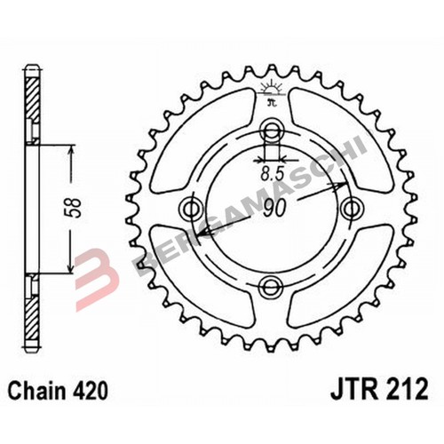 Couronne transmission moto - couronne, de