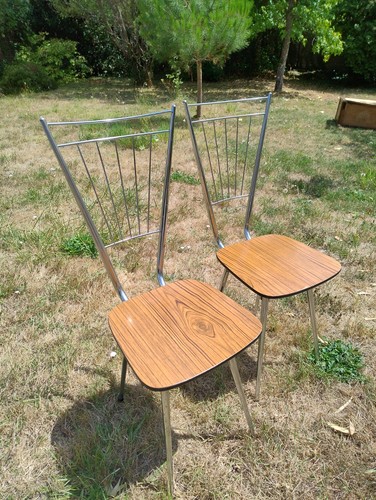Chaises chromées formica - 2,