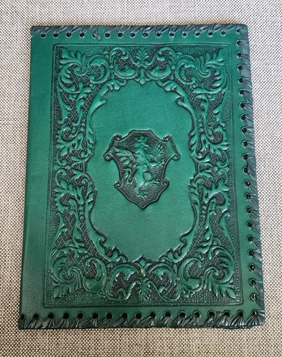 Protège livre cuir vert - protège,