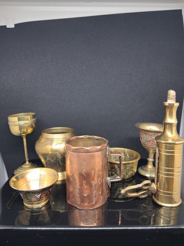 Lot dinanderie vintage - lot,