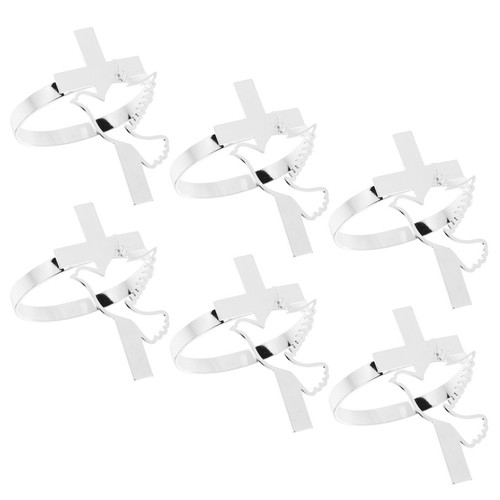 Silver cross and dove napkin - cross,